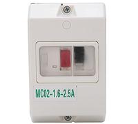 Fafeicy Motor Protection Switch Circuit Breaker MC02-1.6-2.5A IP55 /380V | ABS Construction for Durability, 1.6-2.5A Thermal Trip Range, Overload and Short Circuit Protection for Asynchronous