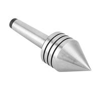 Fafeicy MT2 Tailstock Center, MT2 Heavy Duty Live Bearing Tailstock Center, Metal Wood Lathe Turning Tool, for Lathe in Medium Load Environment, 0.01 mm Accuracy