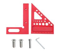Fafeicy Multi Angle Measuring Ruler, Multi Functional Carpenter Square Hole Scribing Tool with Precise Printed Scales for Woodworking Construction Renovation