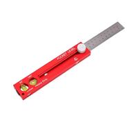 Fafeicy Multi Functional Depth Gauge 185x37mm Aluminium Alloy Sliding Scribing Tool Spirit Level for Carpenters Magnetic Base Pocket Ruler for Leveling and Marking