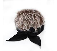 Fafeicy Novelty Hair Hat, Funny Brimless Short Spiked Hair Wig Hat Adjustable Unisex Fake Wig Visor (Coffee)