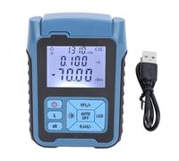 Fafeicy Optical Power Meter, Accuracy Rechargeable Fiber Optic Tester with Red Light Source for Cable Attenuation Testing and Telecommunication Maintenance
