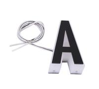 Fafeicy Outdoor LED House Number, Plug in Type Address Sign, Modern Illuminated Black Letter A 6.75cm for Residential and Commercial Use