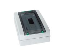 Fafeicy Outdoor Power Distribution Box Electrical Junction Box 18 Way IP65 with Transparent Cover for Circuit Breaker Din Rail Installation