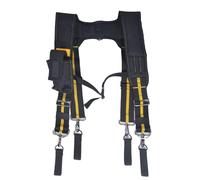 Fafeicy Padded Tool Belt Suspender, Fully Adjustable Work Belt with Foam Shoulder Pads for Electrician and Carpenter