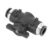 Fafeicy Pneumatic Connector, Black Manual Regulating Valve Double Sided