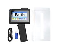 Fafeicy Portable Handheld Inkjet Printer 12.7mm Adjustable Height with LED Touchscreen Multi Language QR Barcode for Plastic Metal Paper