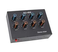 Fafeicy Professional 4 Channel USB Audio Mixer Aluminum Alloy DJ Board with Stereo Sound Control
