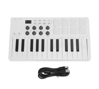Fafeicy Professional Dynamic Keybed MIDI Keyboard Controller USB MIDI Keyboard Controller 25 Key, Force Sensitive, Portable Arrangement Sound Equipment Accessories, for Windows,