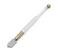 Fafeicy Professional Glass Cutter 3mm YG6 Carbide Wheel with Transparent PC Handle and Metal Knocking Head for Glass Cutting Tool Cutting Equipment