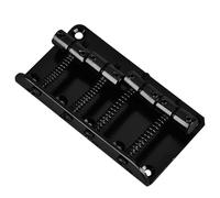 Fafeicy Professional Metal Four String Bass Bridge, Sturdy Design, Premium Tone Quality, Fits 4 String Electric Bass Guitar (Black)