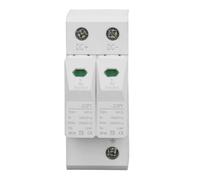Fafeicy PV Protecting Device, PC Material 2P DC 500V Photovoltaic Lightning Protector, 20kA Max Discharge, Rail Mount, Overvoltage Guard for Household Solar Power Systems