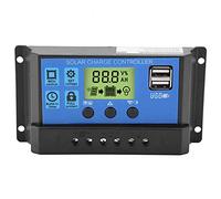 Fafeicy PWM 12V/24V Dual USB Solar Panel Controller, Solar Panel Battery Intelligent Regulator with LCD Display, 20A (YJSS-20A)