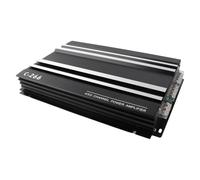 Fafeicy Quad Car Amplifier, 4 Channel High Power Design, Aluminum Alloy Material with Class A B Type, 4 X 60W Maximum Power, Black Color