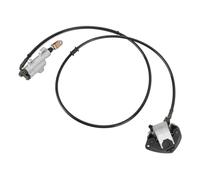 Fafeicy Rear Hydraulic Brake Assembly, High Strength Steel Alloy, Master Cylinder Caliper Kit, Complete Brake System, Suitable for ATV Quad Go Kart Mini Bike