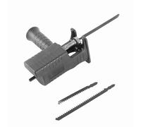 Fafeicy Reciprocating Saw Adapter Drill Jig Saw Converter with 3 Blades for Wood Metal Plastic Cutting
