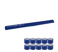 Fafeicy Reflective Arm Band, High Elastic Silicon Steel Sheet Visible Band Reflector, 10 Bands for Various Parts, Rich Package, Wide Application with Reflective Arm, (Blue)