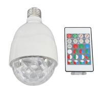 Fafeicy RGB LED Disco Ball Lamp Bulb Sound Activated Remote Control E27 Strobe Lights Colorful Rotating Lighting
