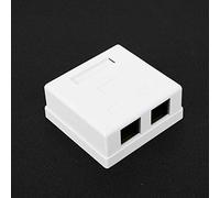 Fafeicy RJ45 Dual Port Network Box, Flexible Design, Premium Quality, Ideal for Home Office Wiring