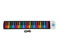 Fafeicy Roll-Up Piano, Silicone 49 Keys Hand Roll Piano Keyboard, Easy to Carry, Ideal for Beginners and Music Education