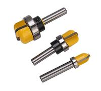Fafeicy Router Bit Tungsten Steel Bowl and Tray Router Bit 3Pcs 8mm Round