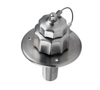 Fafeicy RV City Water Inlet, RV Water Connection Inlet Stainless Steel with Check Valve Dust Proof Cover 3/4 GHT Female to 1/2 NPT Male for RV Motorhome Trailer Marine