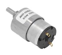 Fafeicy Self Locking Gear Motor, Aluminum Alloy Brass DC Geared Motor 24V