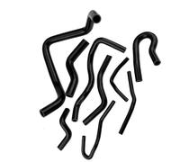 Fafeicy Silicone Radiator Hoses, Reinforced Silicone Coolant Hose Kit 9PCS 4.5mm 85 PSI 245 PSI for Civics D15 D16 SOHC EG EK 1992 to 2000 Daily Driving Engine Bay Use (Black)