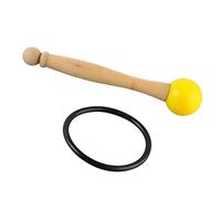 Fafeicy Singing Bowl Mallet with Rubber Head and Wood Handle, Premium Percussion Stick for Crystal Bowls Producing Clear Beautiful Sound, Ideal for Meditation and Sound Therapy (Yellow)
