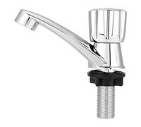Fafeicy Single Cold Water Tap for Bathroom Basin and Kitchen Sink - ABS Plastic Chrome Finish Shutter Valve G1/2 Thread Size Durable Faucet