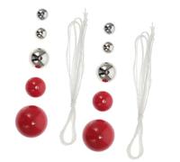 Fafeicy Single Pendulum Ball Set, 10 Pcs 6 Steel 4 Plastic Balls with 2 Nylon Ropes, for Physics Mechanics Experiment Gravity Acceleration Measurement for School Teachers (Single Pendulum 5 Ball Set)