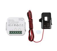 Fafeicy Single Phase Energy Meter, WiFi Smart Electricity Monitor with Power Consumption Clamp for Solar Homes, 35mm DIN Rail Mount, Real Time Analytics for Smart Life App