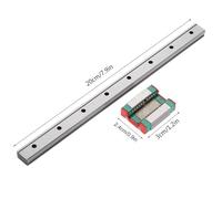 Fafeicy Small LML12B Miniature Linear Guide Rail,12mm Width + Slide Block for Precision Linear Movement, with Lubrication System (200mm)