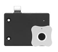 Fafeicy Smart Fingerprint Lock Semiconductor Biometric Cabinet Lock 0.5s Fast Unlock 360 Degree Recognition 20 Fingerprints with AI Self-Learning Algorithm USB (Flower Shaped Aluminum Alloy Panel
