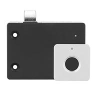 Fafeicy Smart Fingerprint Lock Semiconductor Biometric Cabinet Lock 0.5s Fast Unlock 360 Degree Recognition 20 Fingerprints with AI Self-Learning Algorithm USB (Square Aluminum Alloy Panel Silver)