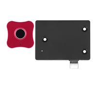Fafeicy Smart Fingerprint Lock Semiconductor Biometric Cabinet Lock 0.5s Fast Unlock 360 Degree Recognition 20 Fingerprints with AI Self-Learning Algorithm USB (Flower shaped aluminum alloy panel red)
