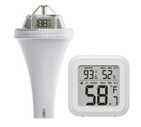 Fafeicy Smart WiFi Pool Thermometer Floating Thermometer Wireless Water with 300ft Remote Range 2.4GHz WiFi Hub for Swimming Pool Fish Pond Aquarium (& Temperature Display Screen)