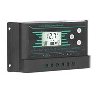 Fafeicy Solar Controller, z30 Model, 30A 12V/24V PWM, Dual USB LCD Display, Solar Panel Regulator, For Lamp, Green