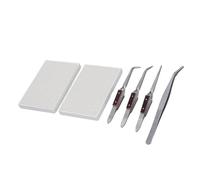 Fafeicy Soldering Jewelry Kit for Beginners with 2 Ceramic Boards 3 Tweezers and Tongs Professional Jewelry Making and Repair Tools