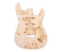 Fafeicy Solid Poplar Electric Guitar Body Pre Routed | SSH Pickup Cavity, Poplar Veneer Top, Tremolo Route, DIY Guitar Building, Standard Neck Pocket