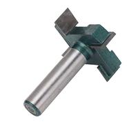 Fafeicy Spoilboard Surfacing Router Bit 4 Flute T Shaped Design with 1/2 Inch Shank 2 Inch Cutting Diameter for Wooden Materials CNC Machine