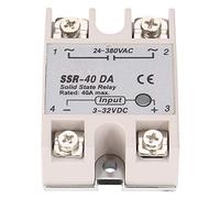 Fafeicy SSR Solid State Relay, 40A DC AC SSR Module 3-32V DC Input 24-380V AC Output for Industrial Automation