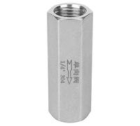 Fafeicy Stainless Steel Air Check Valve with BSPP Female Thread Hex Design One Way Valve for Gas Water Oil Pipe Connection 1/4 Inch