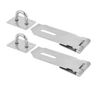Fafeicy Stainless Steel Padlock Hasp 2PCS Security Door Lock Gate Latch with 90 Degree Rotation for Shed Cabinet Drawer Storage Container