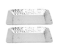 Fafeicy Stainless Steel Towel Tray, Serving Rectangular Silver to The Bathroom