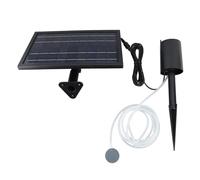 Fafeicy Sunny Air Pump, IP64 Stable Modes 3 Buttons Solar Solar Pond Aerator 66h Working Time 10 V 8W for Small Fish Ponds