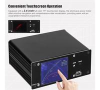 Fafeicy SWR Meter, Touchscreen Portable Standing-waves Meter with Over Voltage Alarm, Measuring 0.4MHz to 60MHz for Shortwave Radio Applications