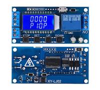 Fafeicy Time Delay Relay Module, Delay Off Cycle Timer 0.01s-9999min with LCD Display for Industrial Control Automation