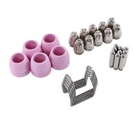 Fafeicy Torch Consumables Kit 30PCS Electrode Nozzle Cups | ABS Protective Cover, For AG60 SG55 WSD60, Cutting Carbon Steel Stainless Aluminum Copper, Small Commercial Project