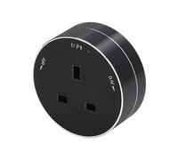 Fafeicy Track Socket, Round Surface Mounted 13A Standard Power Rail Socket with Indicator Light, for Home Office Kitchen
